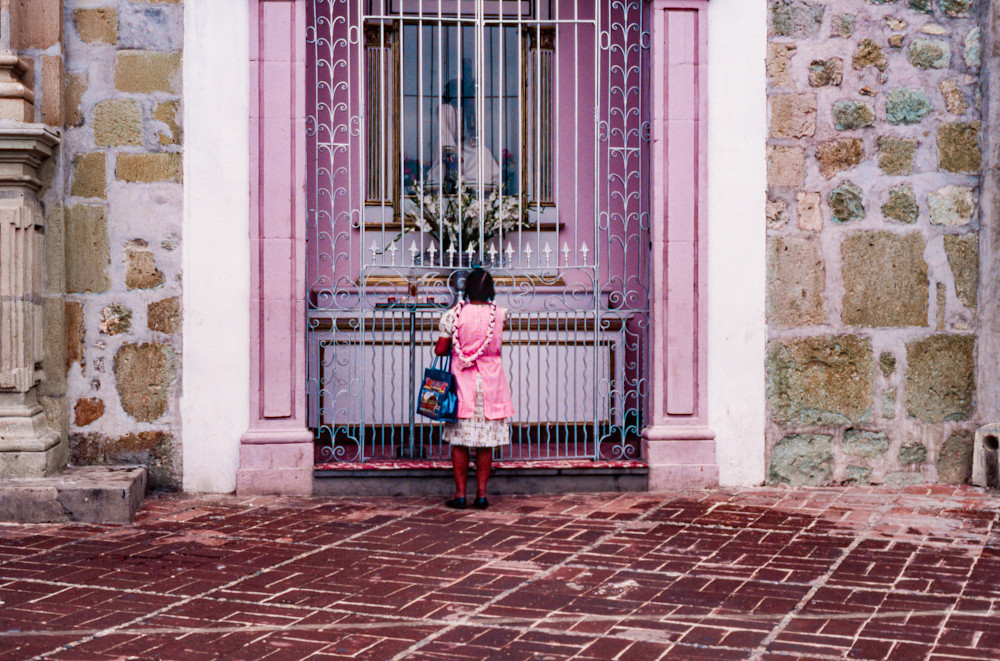 Woman at Shrine - Oaxaca, Mexico