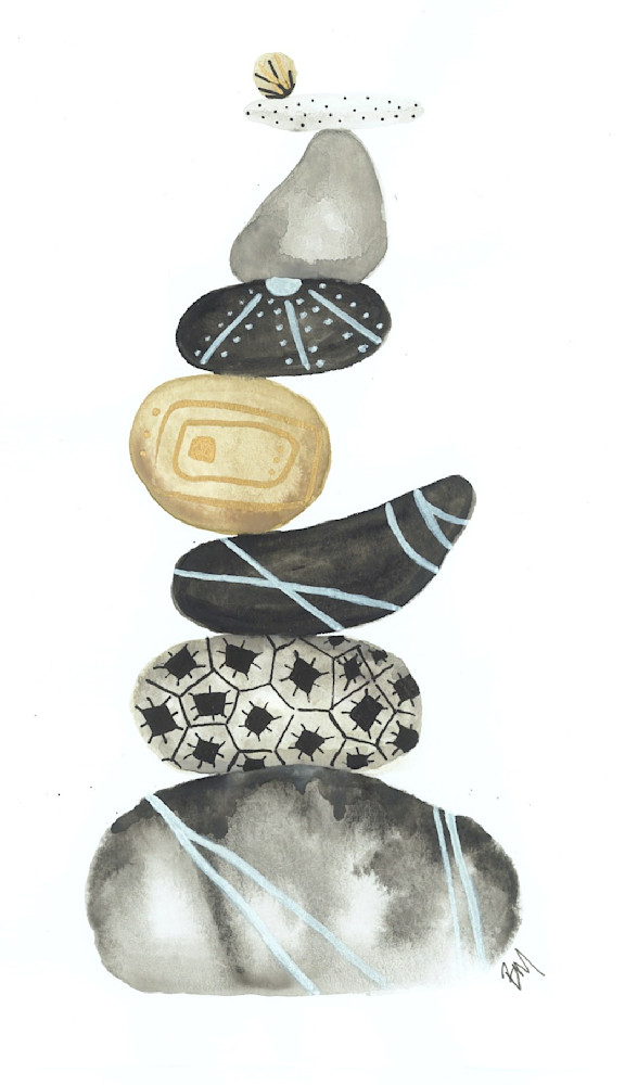 Bm Stacked Rocks Art | Art With Judy Ann