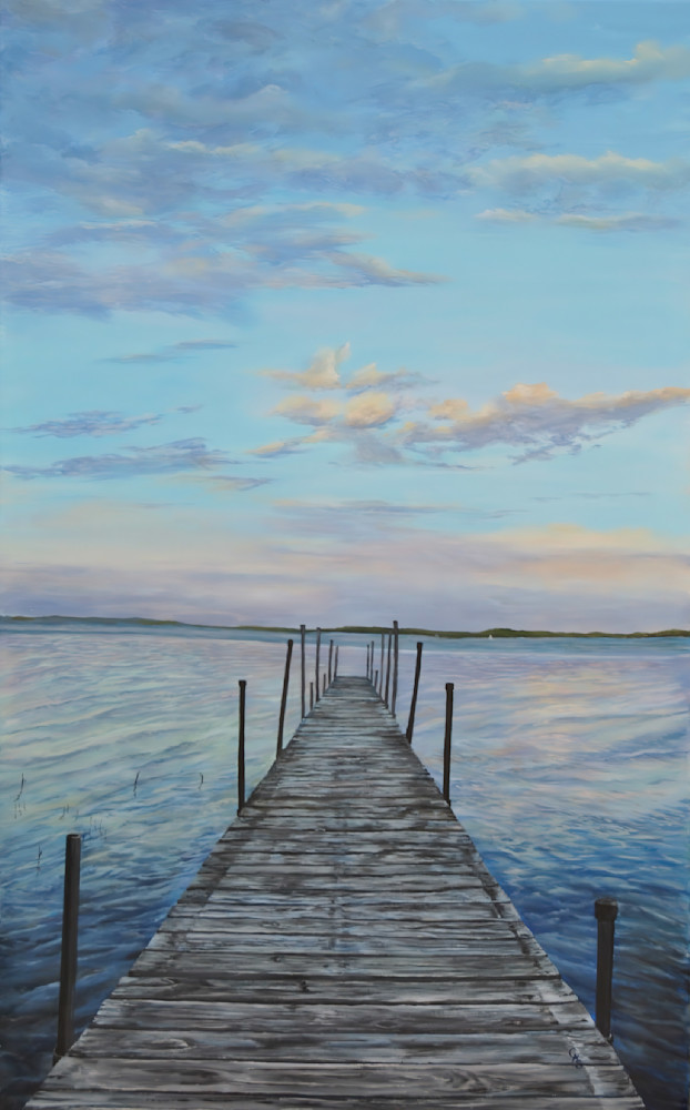Dock of the Bay print of an original acrylic painting by Carol-Ann Salley