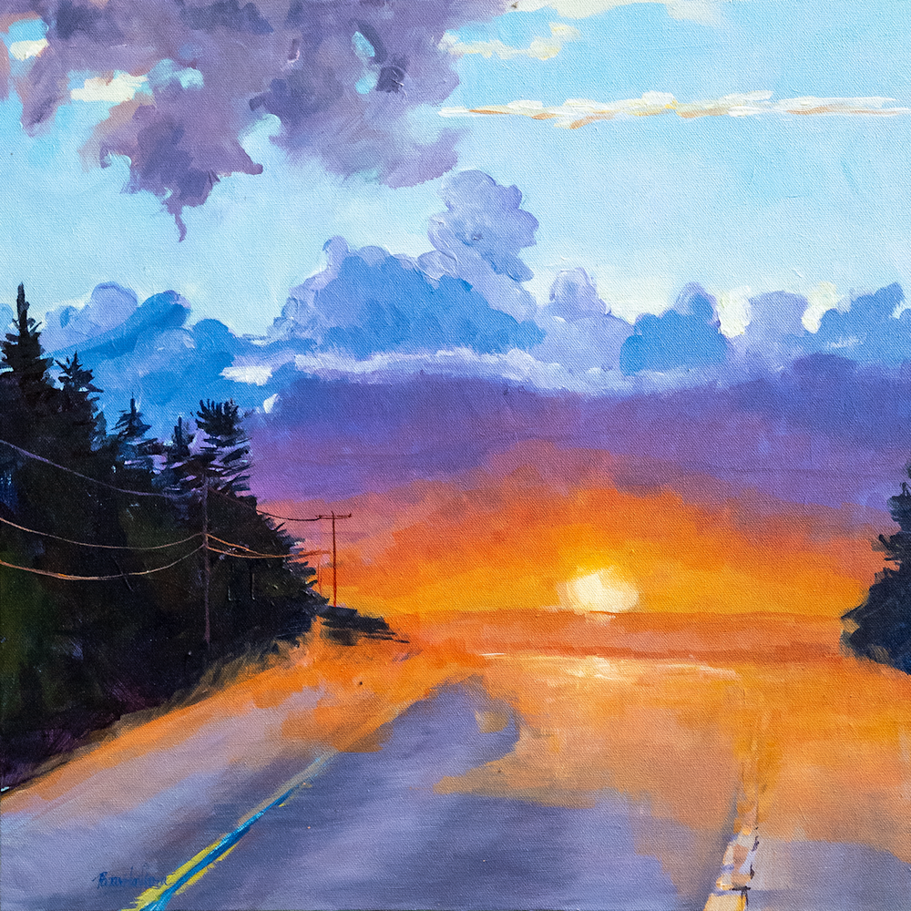 Sunset Leaving Ellsworth Art | https://www.pajaritaflora.com/
