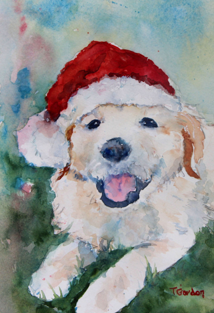 Christmas Pup Art | Terri gordon Art