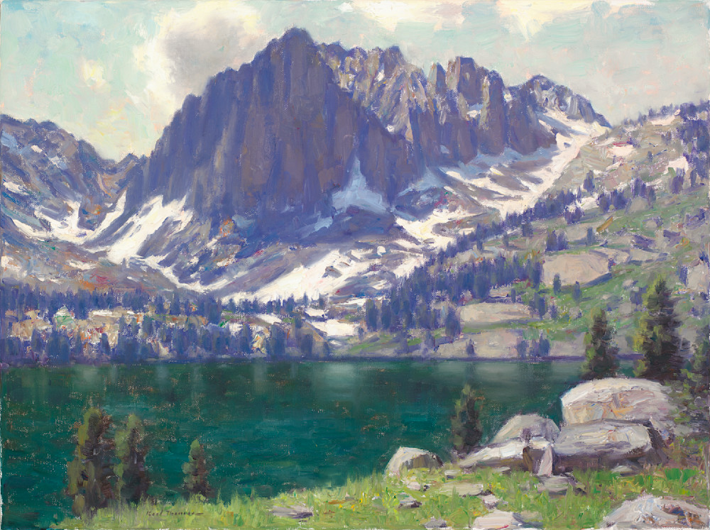 The Artist Enclave - Sierra Mountain Lake by Artist Karl Thomas. Available as a print in small, medium and large on several media types such as paper, canvas, wood and more. 