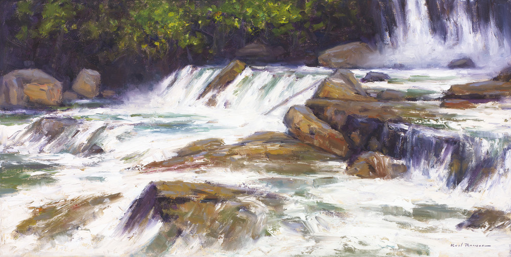 The Artist Enclave - by American artist Karl Thomas - Spring Runoff is available for purchase in several sizes and media types. Choose from paper, canvas, wood, metal and more.