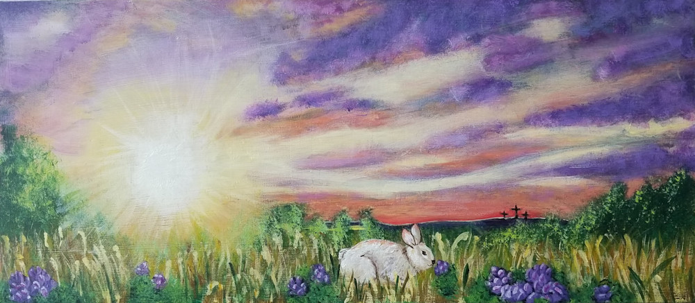 Easter Morning Bunny Art | Tails of Emotion by Karen Whitacre