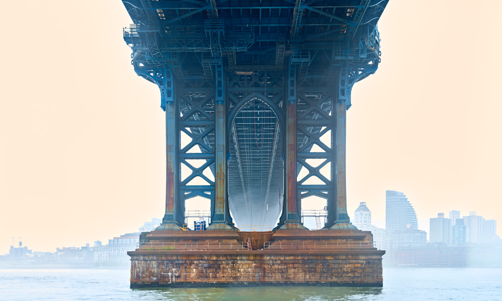 Manhattan Bridge In The Fog Art | Jason Homa