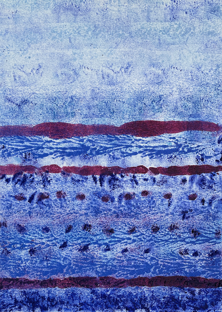Blue #7: A Great Ocean Rain Art | Tuveson Artworks