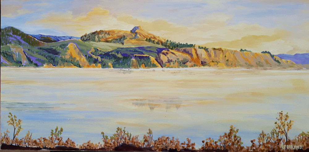 Cliffs Across Okanagan Lake Art | lynnemarand