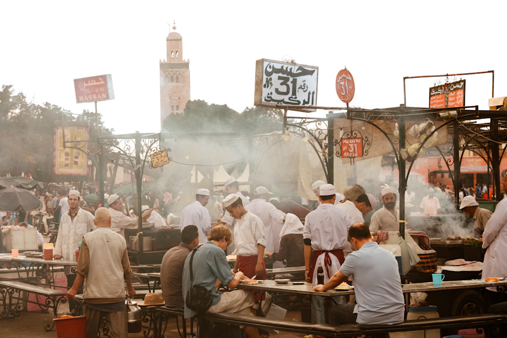 Walking through the markets of Marrakech
