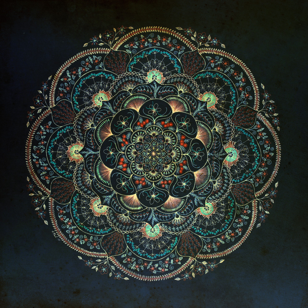 Love Mandala   Ancient Blue Art | Lunamada