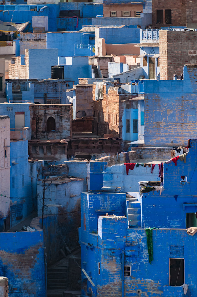 Detail of Jodhpur 'The Blue City" as seen from Mehrangarh Fort - Jodhpur, India