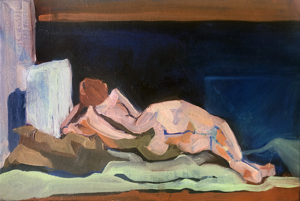 Supine Figures Oil 9.5x6.25 Art | christinewelman
