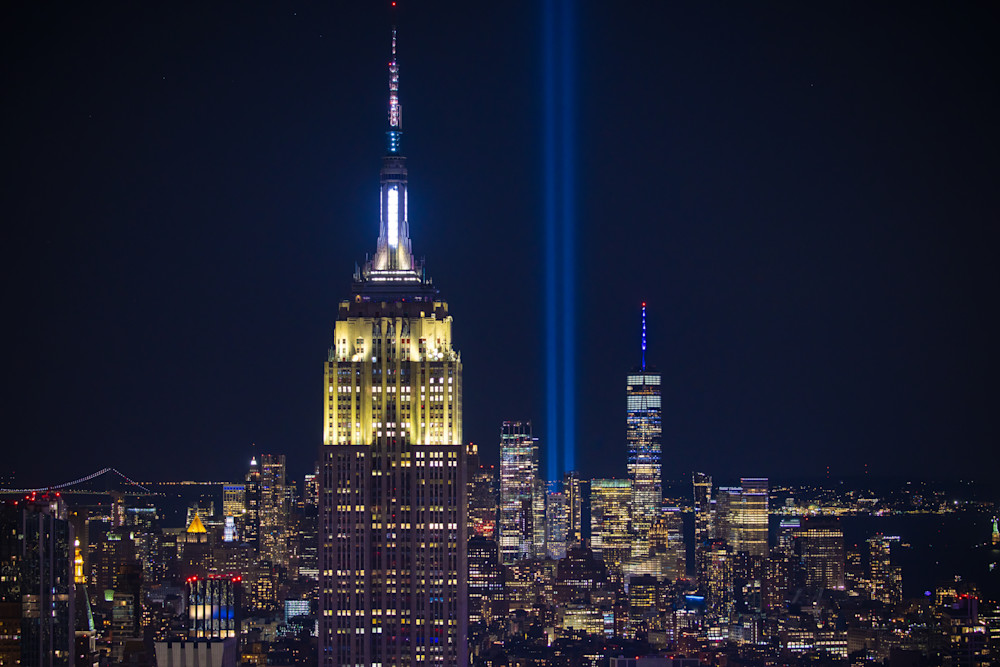 New York City   Tribute Lights Empire State (20x30 And 24x36) Photography Art | Images By Brandon