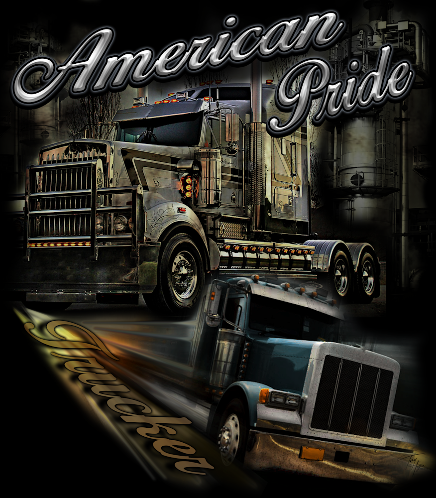 American Pride Trucker Art | T HOGUE DESIGNS, LLC