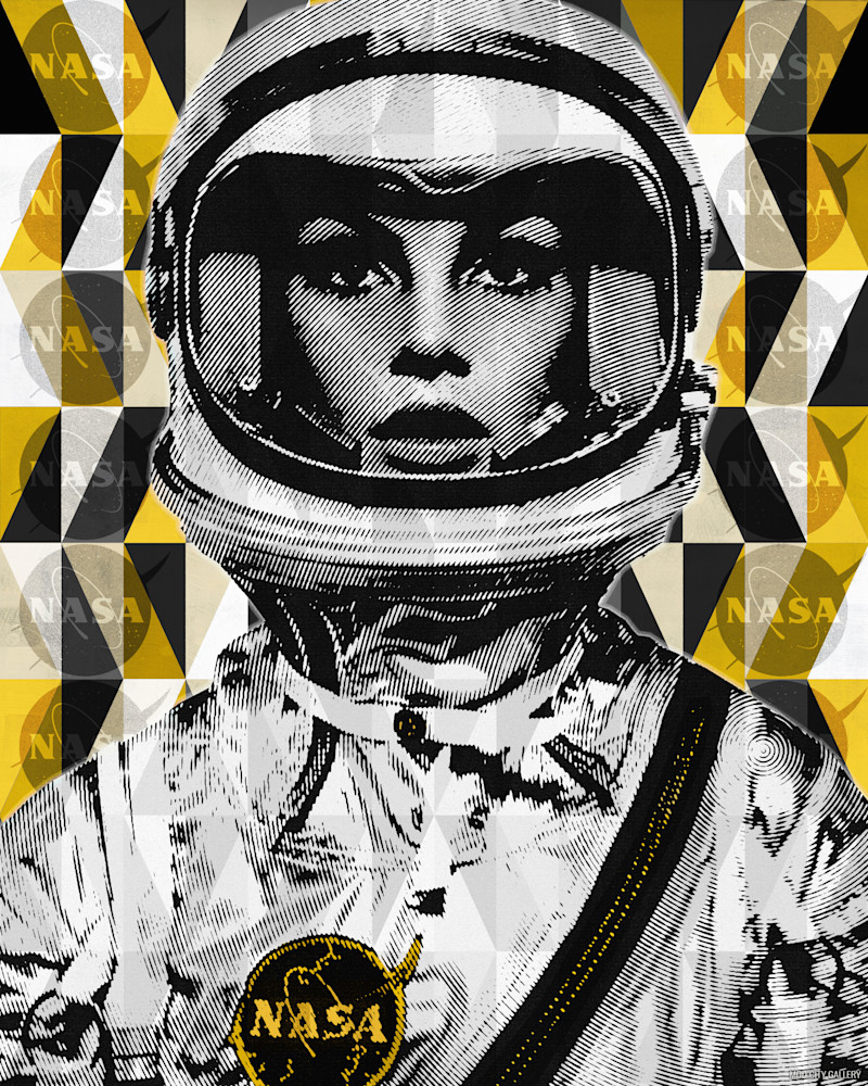 Space Age Astronaut Pop Art - SpaceWoman