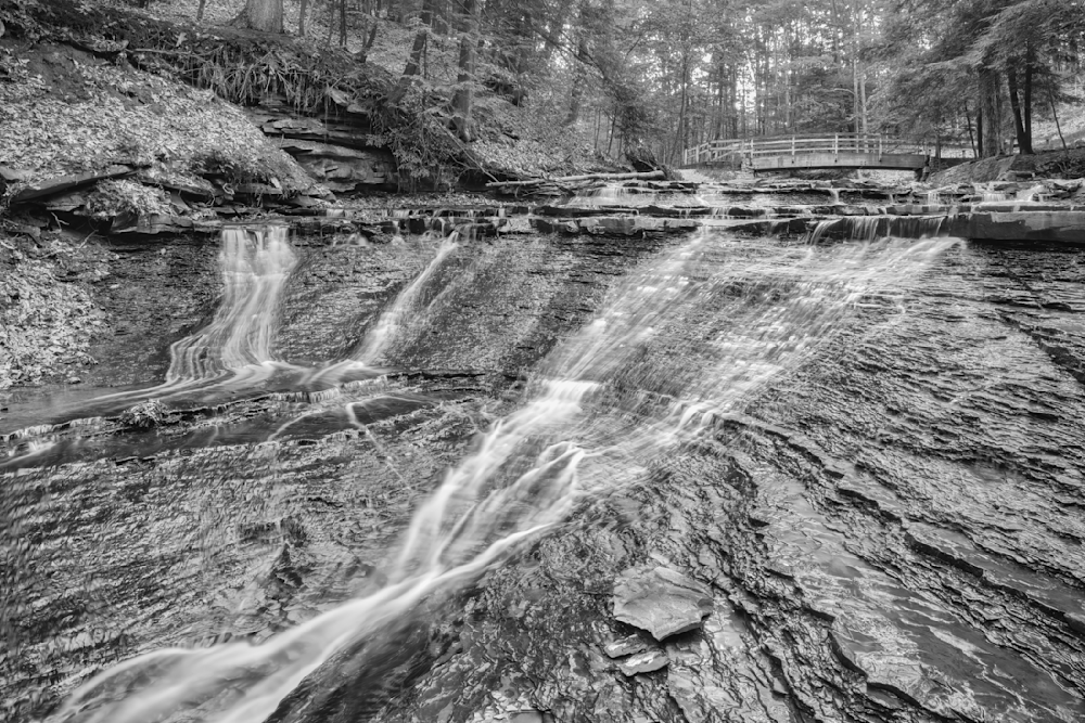 Textures Of Bridal Veil Falls, Cuyahoga Valley National Park Photography Art | Craig Primas Photography