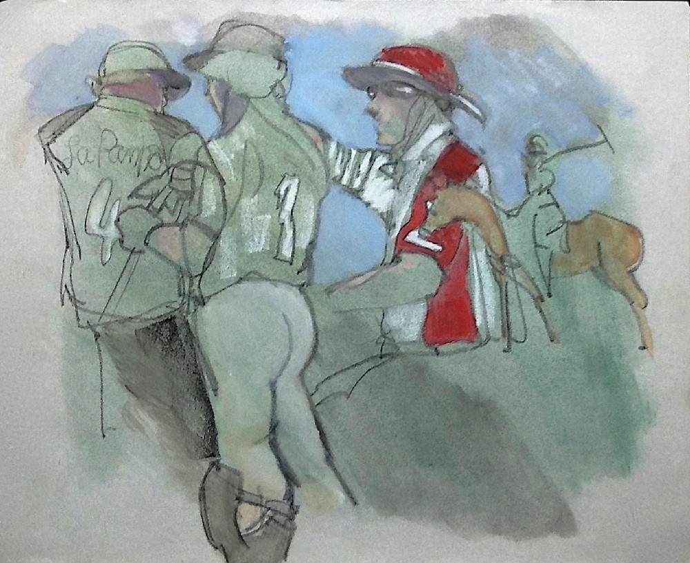 Afternoon Polo Players Art | Lynn Matsuoka Studio