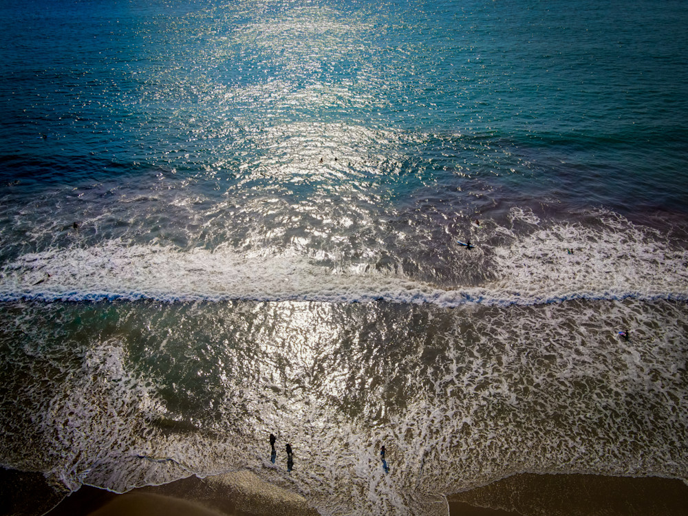 Malibu, Santa Monica, California surf, dusk