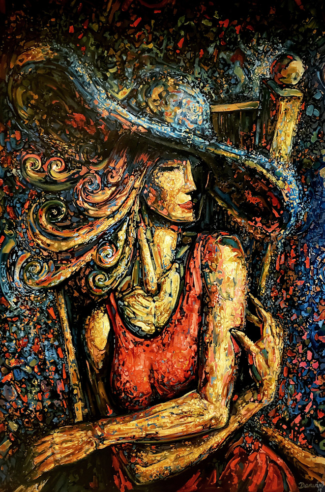 Lady With Hat Art | darwinleon