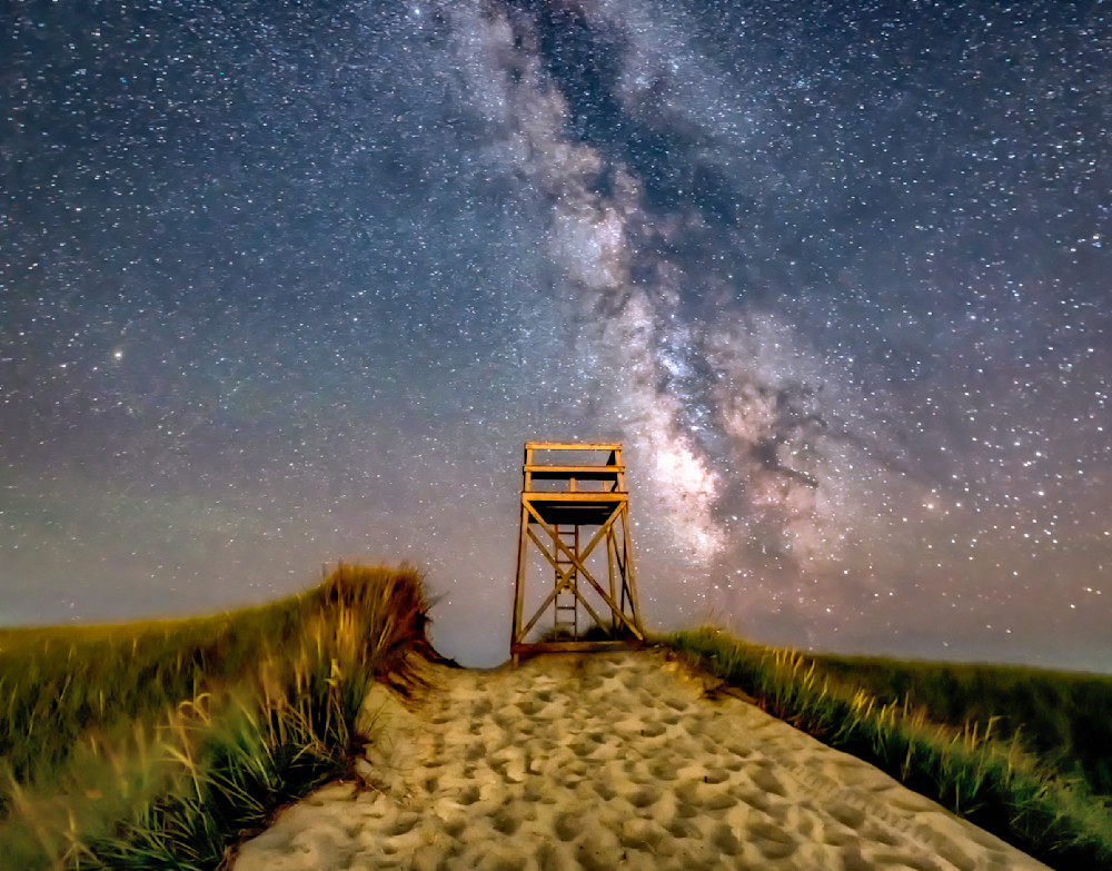 South Beach Milky Way Lifeguard Chair Art | Michael Blanchard Inspirational Photography - Crossroads Gallery