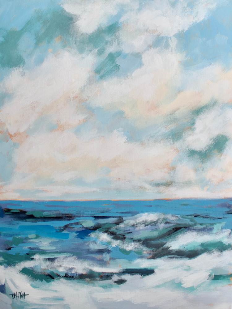Giclee Art Print - Southern Seascape  I- by contemporary Impressionist April Moffatt

