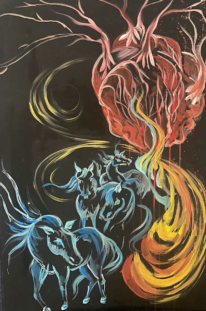 Wild Heart  Origional 18x24 Art | Awakening Walls