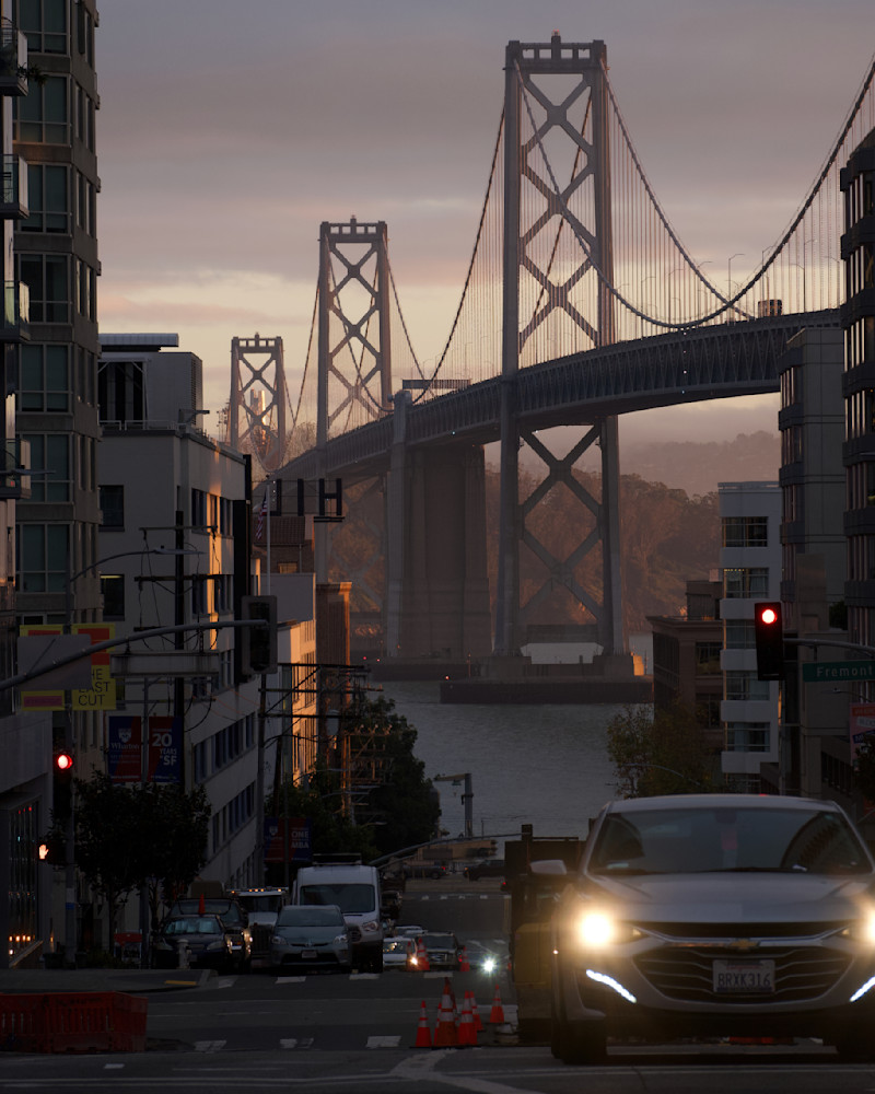 Mourning Commute   Leaving San Francisco, Bay Bridge, Sunrise Photography Art | Josh Lien (@joshlien27)