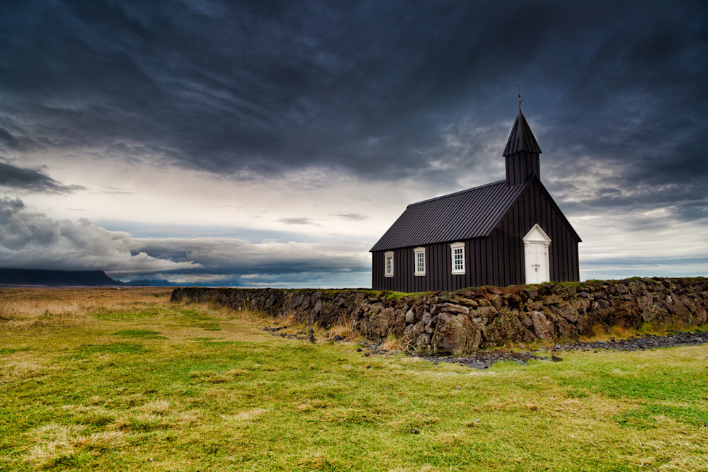 Budir Black Church in Iceland