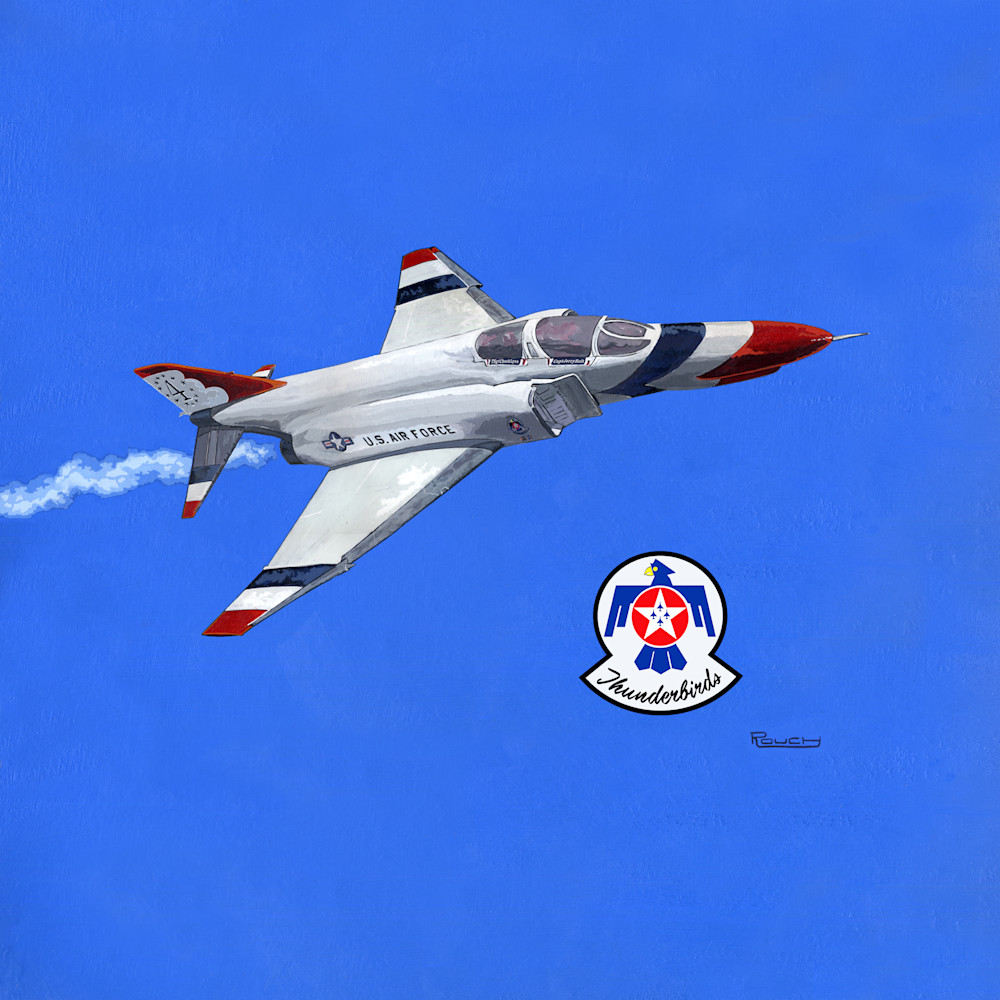 F 4 E Phantom Ii Thunderbird   Tote Art | Artwork by Rouch