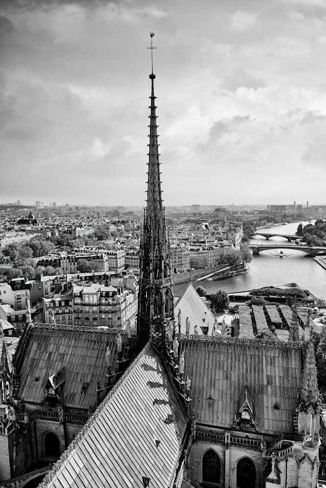 John E. Kelly Fine Art Photography – Notre Dame Steeple - World View