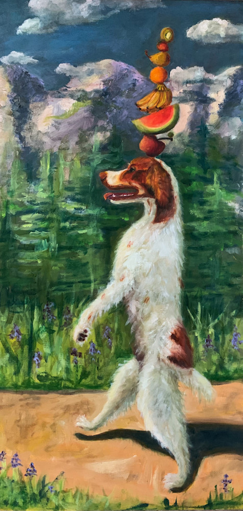 Dexter The Walking Dog Art | Paintings by Kathy Webb/Whimsy Fit