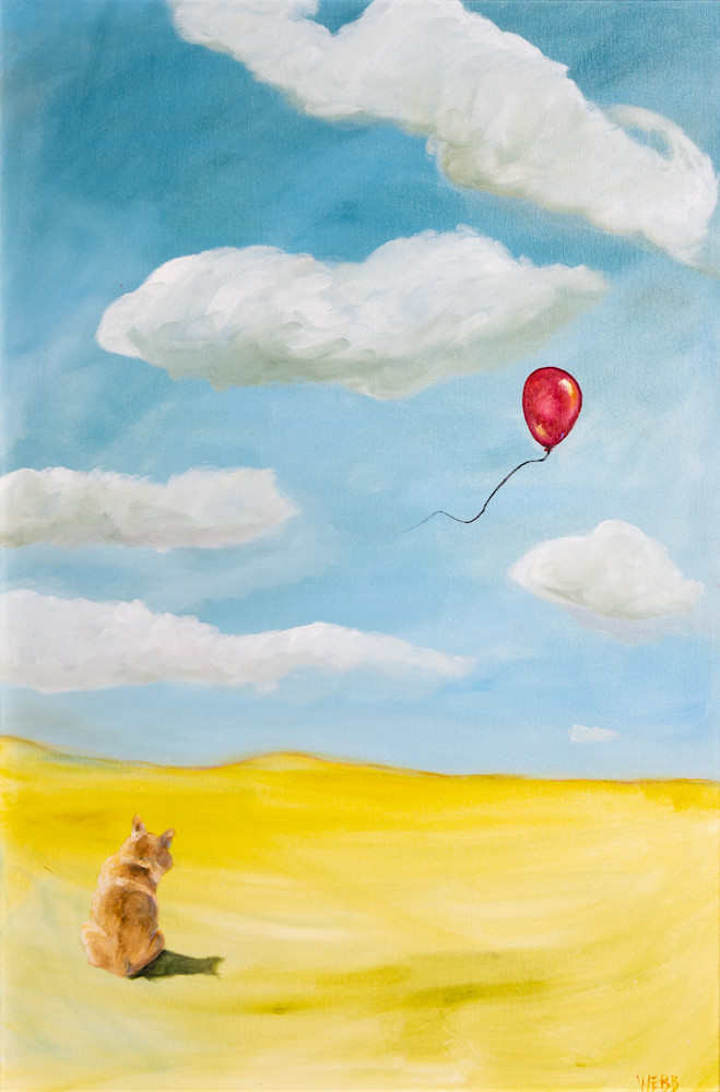 Red Balloon Art | Paintings by Kathy Webb/Whimsy Fit