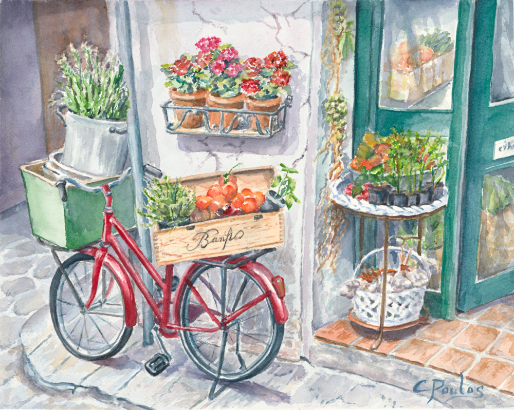 Poulos Delivery Bike S Art | Cathy Poulos Art