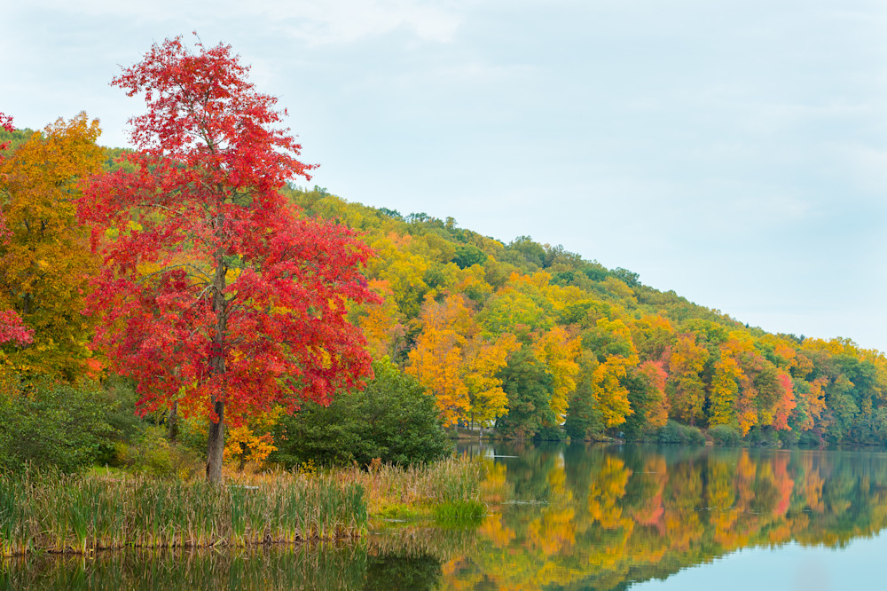 Fall Colors Reflected On A Quiet Lake Photography Art | Jim Rendos Photography