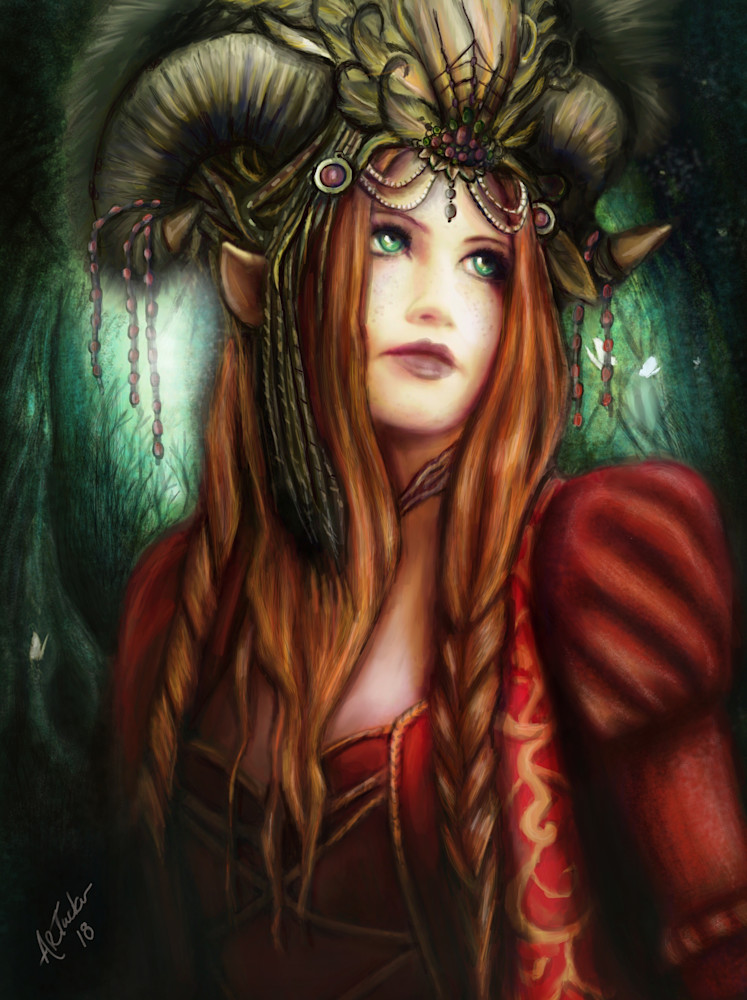 Red Elf Queen Art | Amanda Tucker Artist