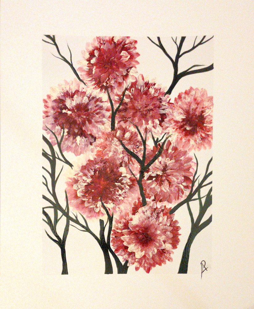 Red Floral Print Art | LGLF Mystique Boutique 