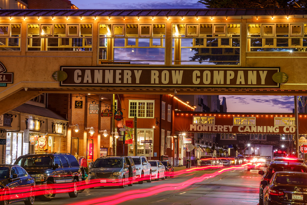 Cannery Row Night Scene - Monterey, California