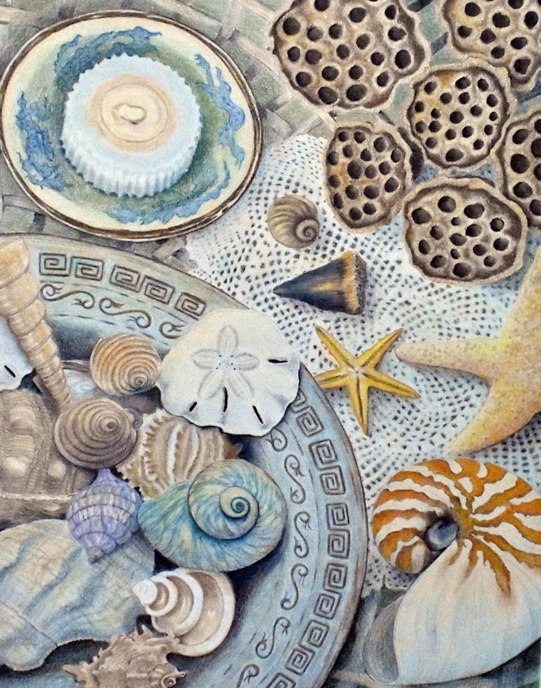 Shell Bowl With Lotus Art | Cindy Rhodes