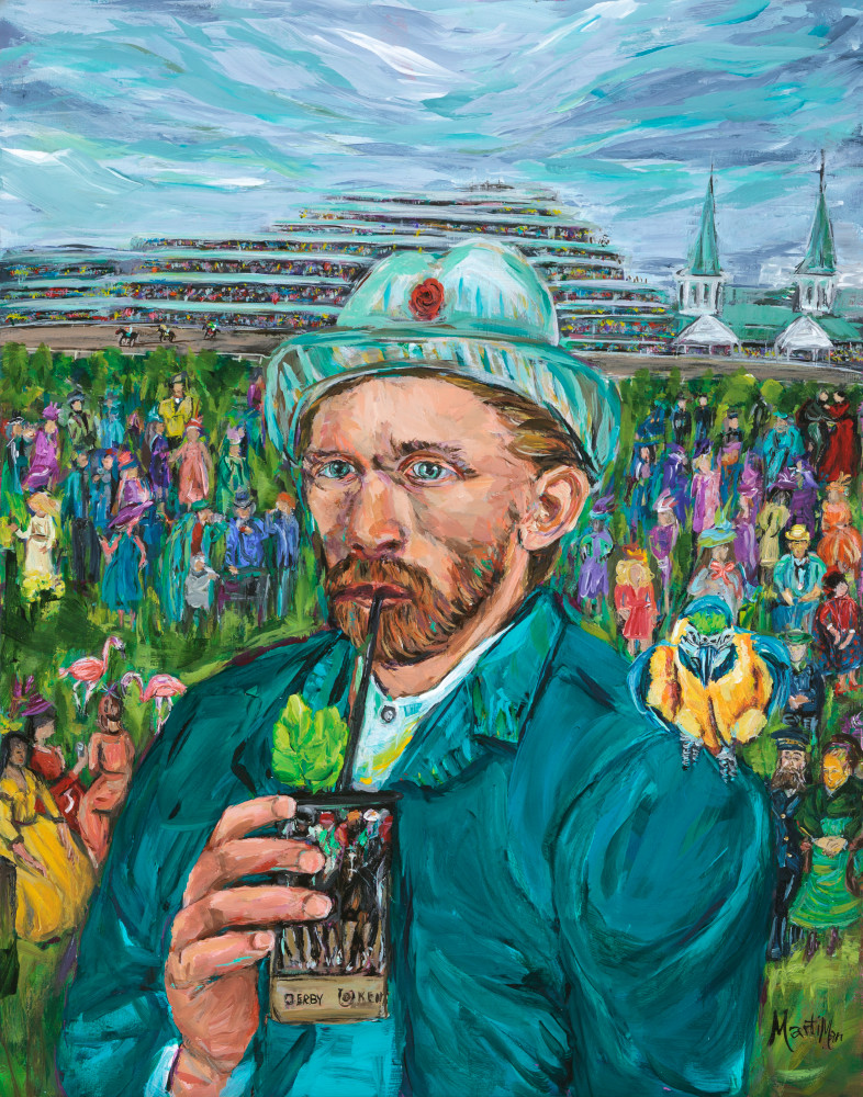 Vincent And Friends In The Infield At Churchill Art | MartiMar Art