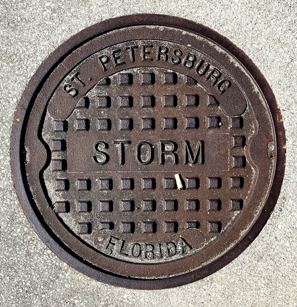 St Petersburg Fl Storm Manhole Art | LoPresti Art Gallery
