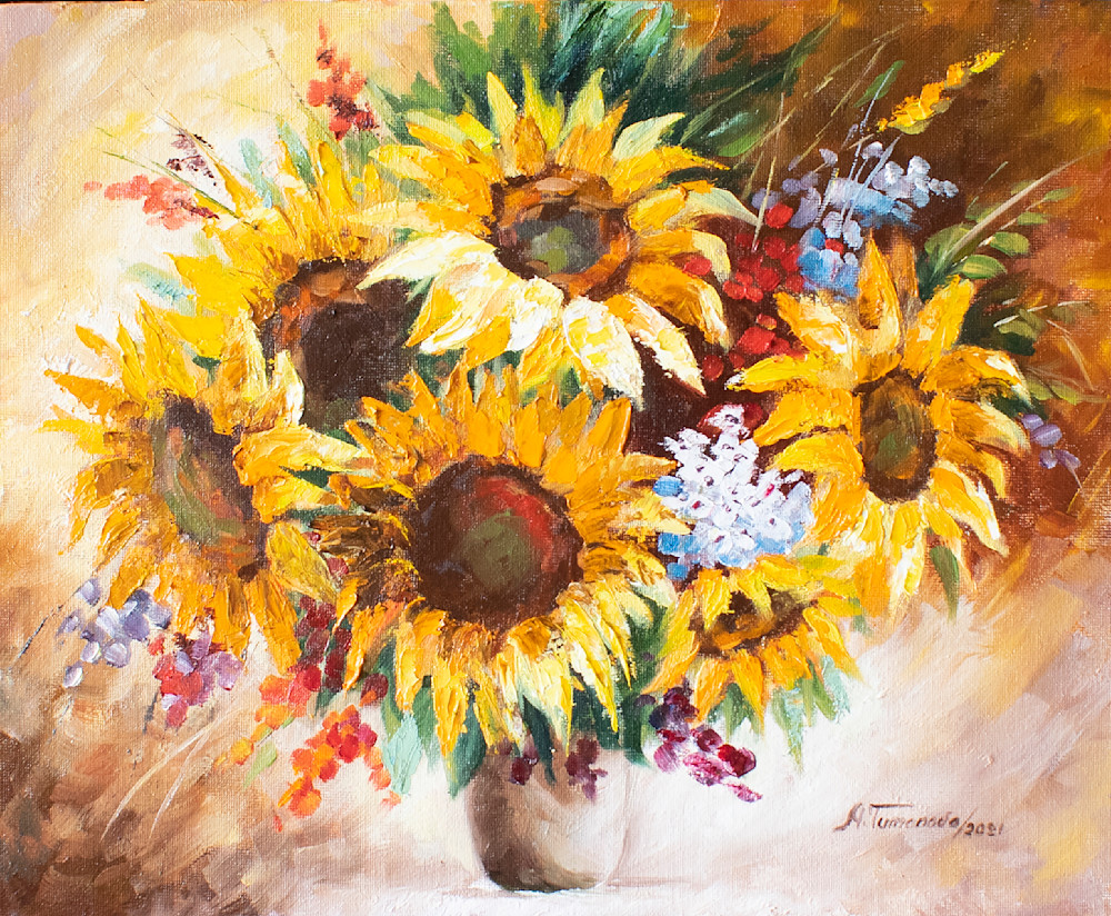 Sunflowers Bouquet Art | Mariya Tumanova ART