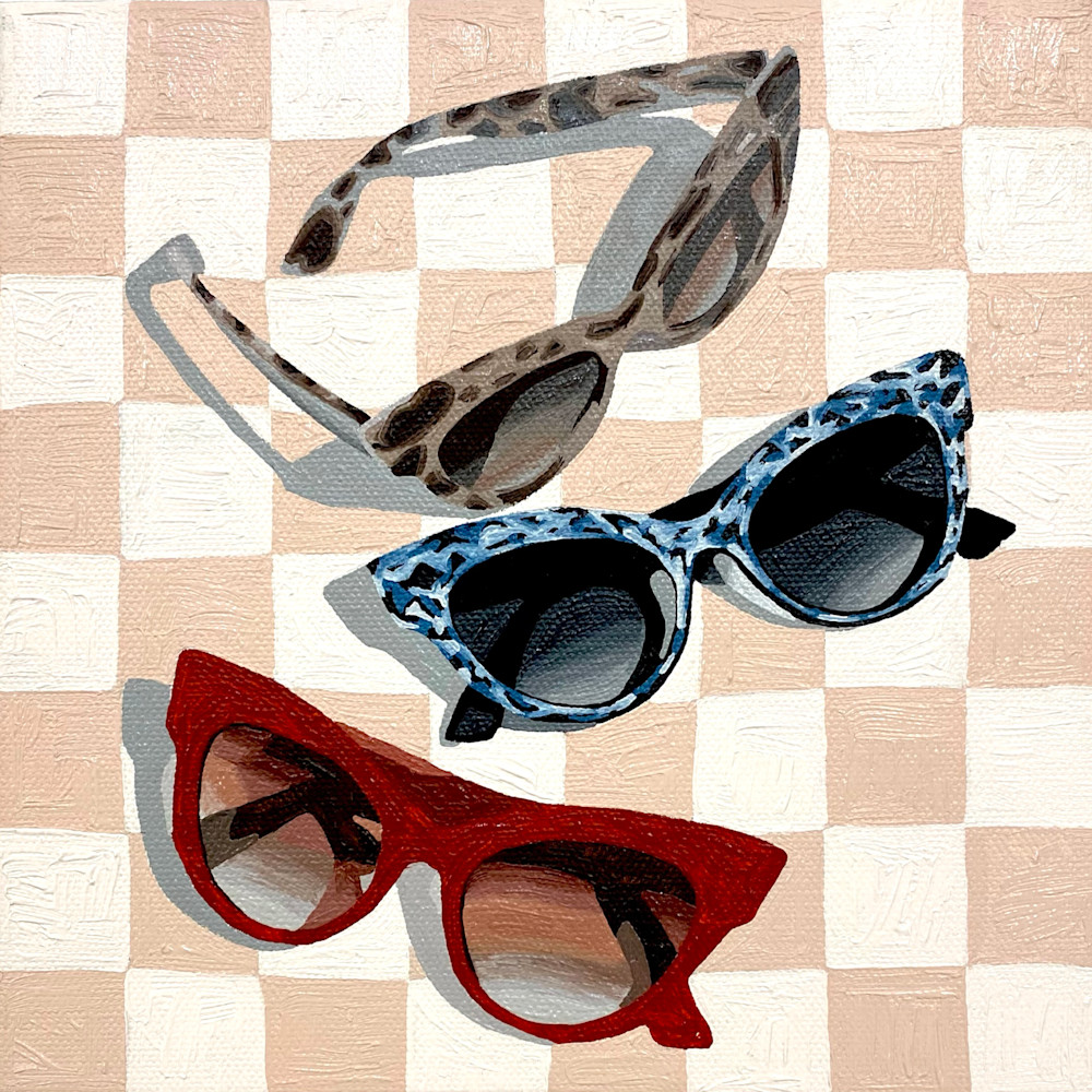 Sunglasses Checkered Art | Tara Barr Art