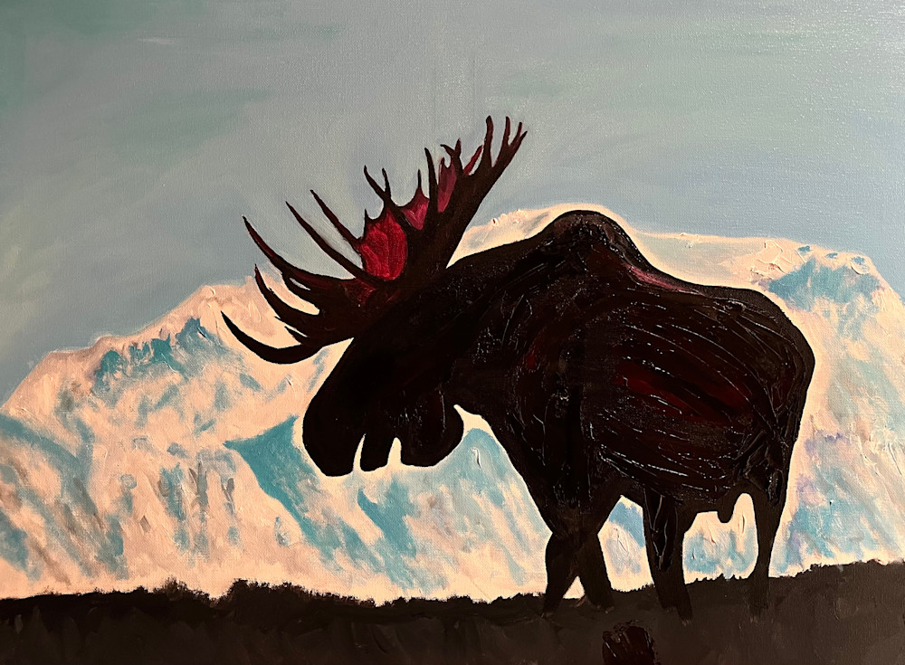 Her Majesty and The Moose Art | Jay Decker Art