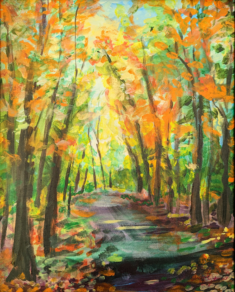 Autumn Road Art | Abigail Engstrand Art