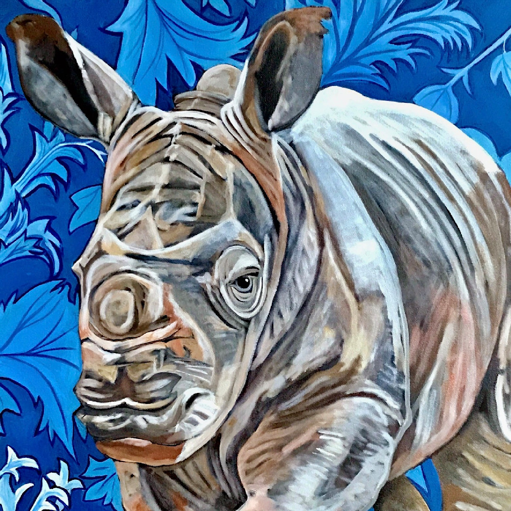 Jimmy The Rhino ~ Wallflower Series Art | Toril Art