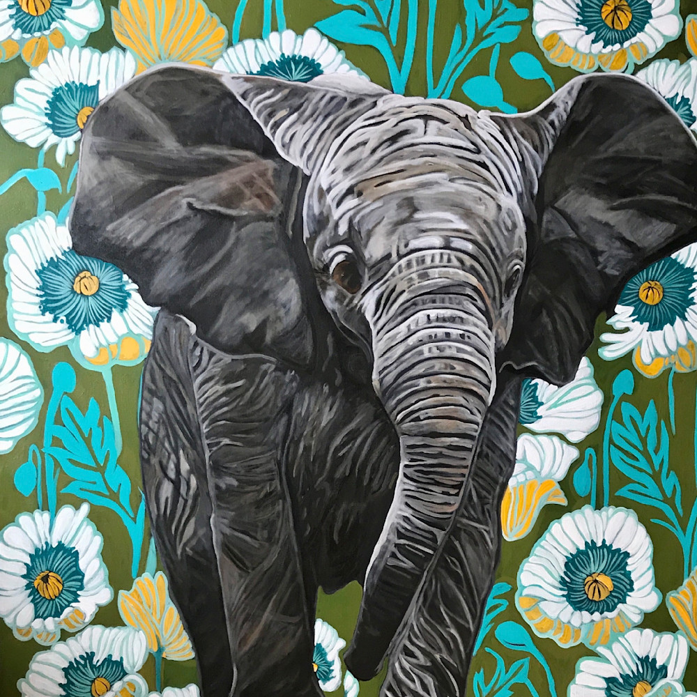 Eliott The Elephant ~ Wallflower Series Art | Toril Art