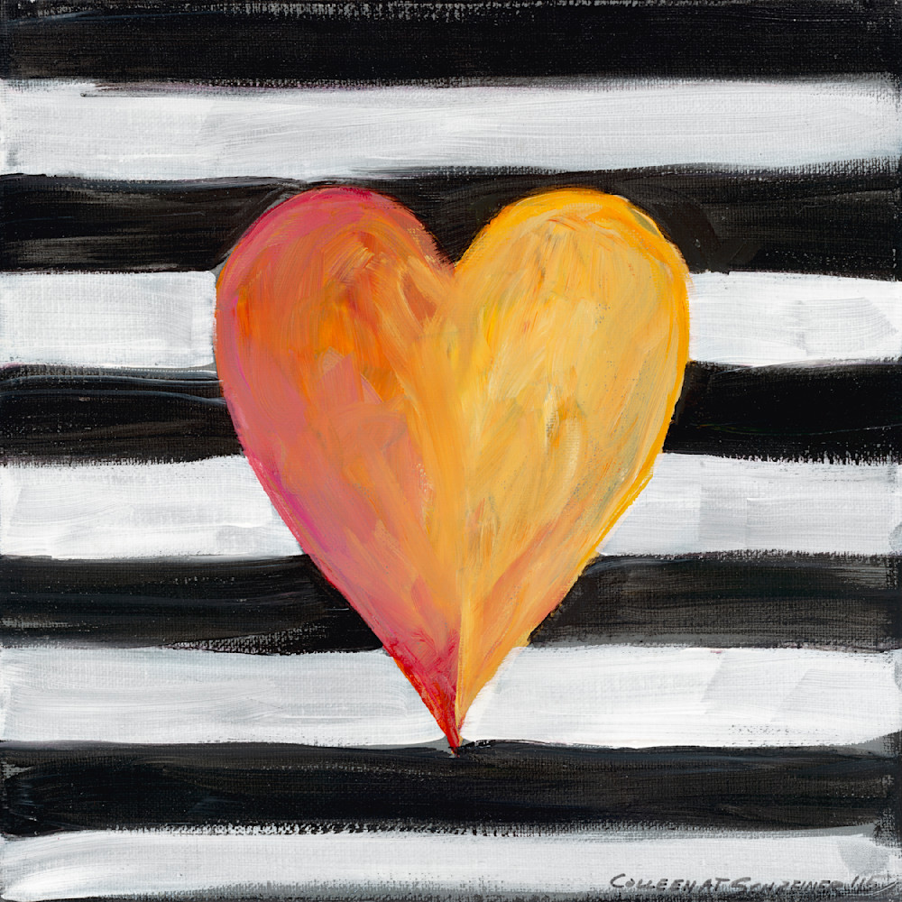 Stripe Heart Art | COLLEEN SCHREINER
