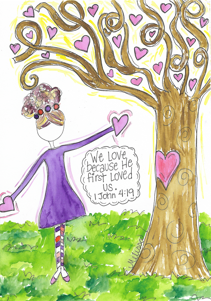 Because He First Loved Us Art | Melissa Edwards Art