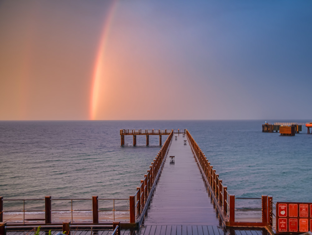 Oak Bluffs Pier Rainbow Art | Michael Blanchard Inspirational Photography - Crossroads Gallery