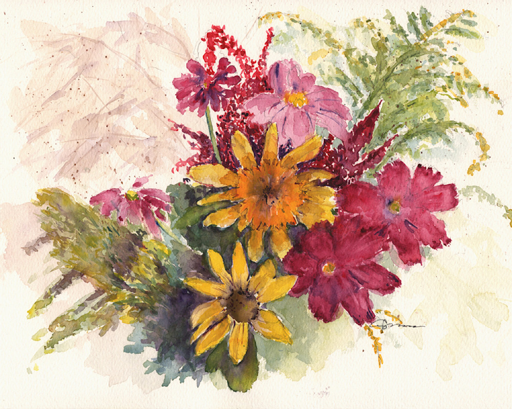 Harvest Bouquet Print | Claudia Hafner Watercolor