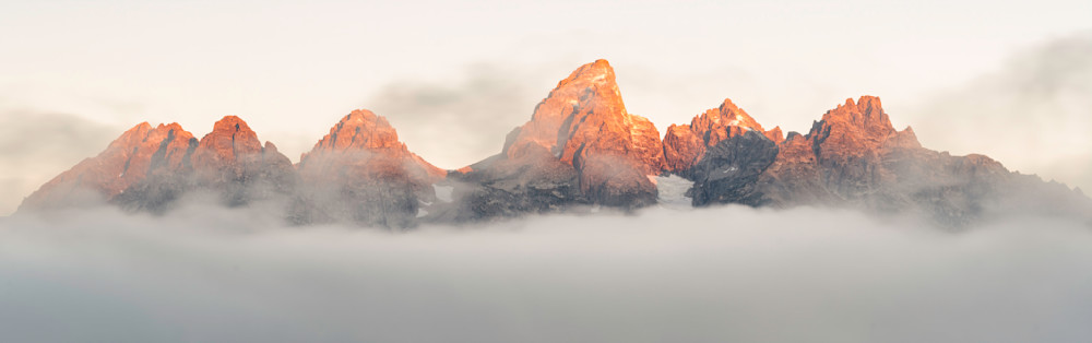 Grand Teton As The Morning Light Washes Across Its Peaks Photography Art | Tom Ingram Photography